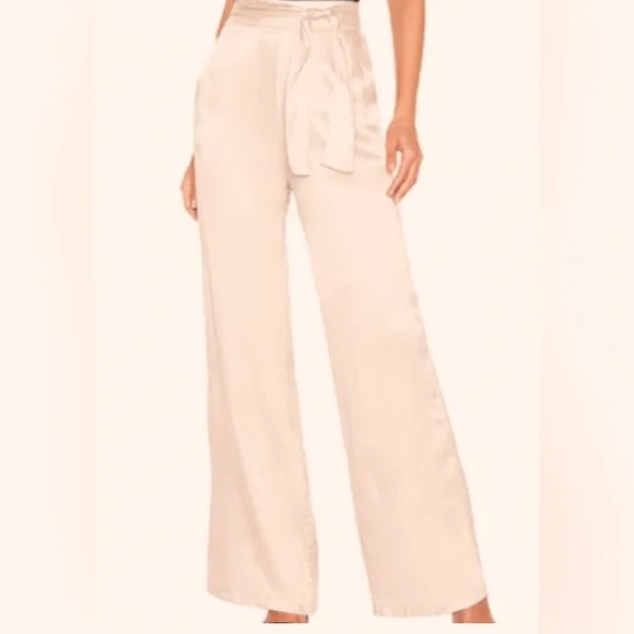 NWT Lovers & Friends Champagne Silky Flat Front Pants - Picture 1 of 5
